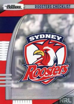2022 NRL Traders - Pearl Specials #PS131 Sydney Roosters Checklist Front